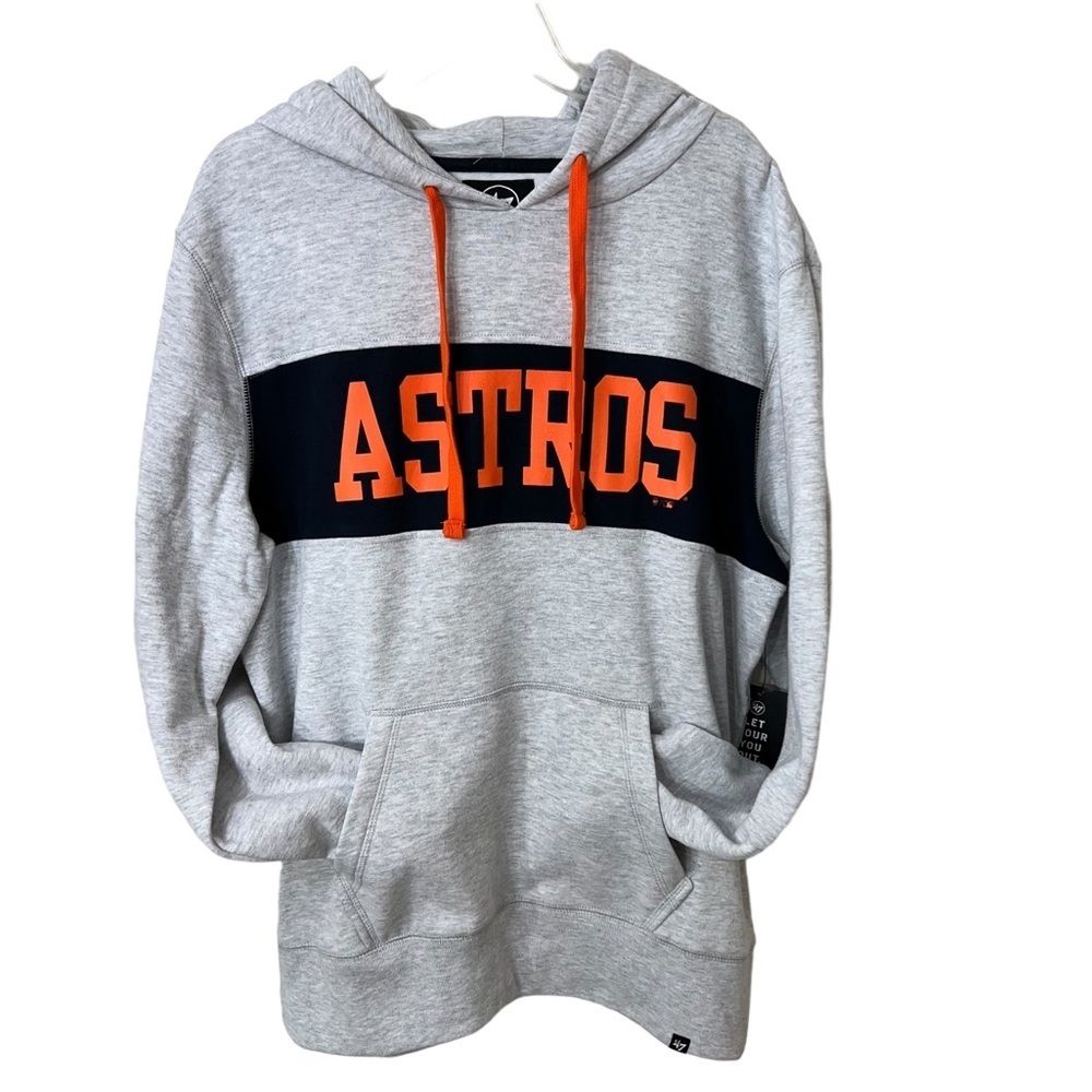🔥47 MENS HOODIE SIZE LARGE, A COTTON POLY. BLEND. ASTROS HOODIE WITH POCKET☑️ - Picture 3 of 9